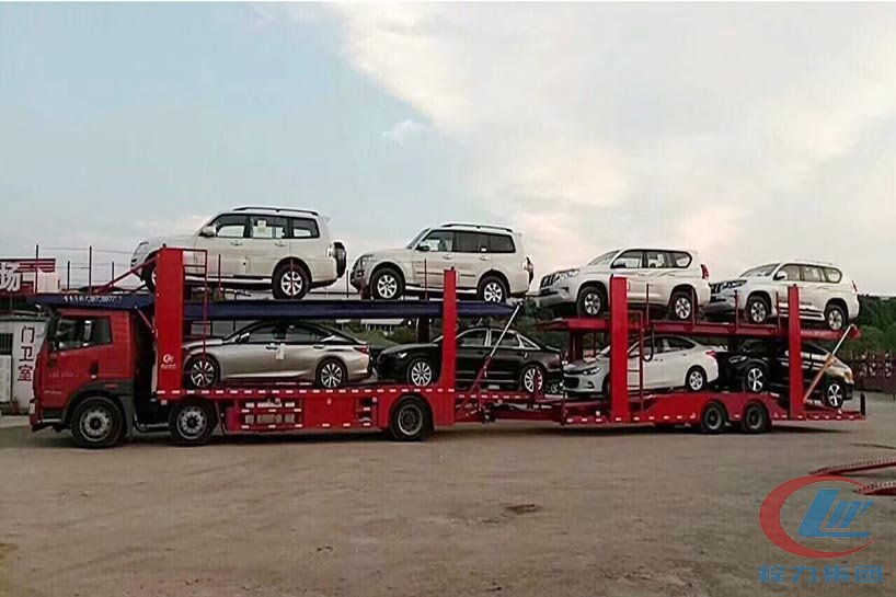 青島解放悍V小三軸中置軸轎運車側(cè)面圖